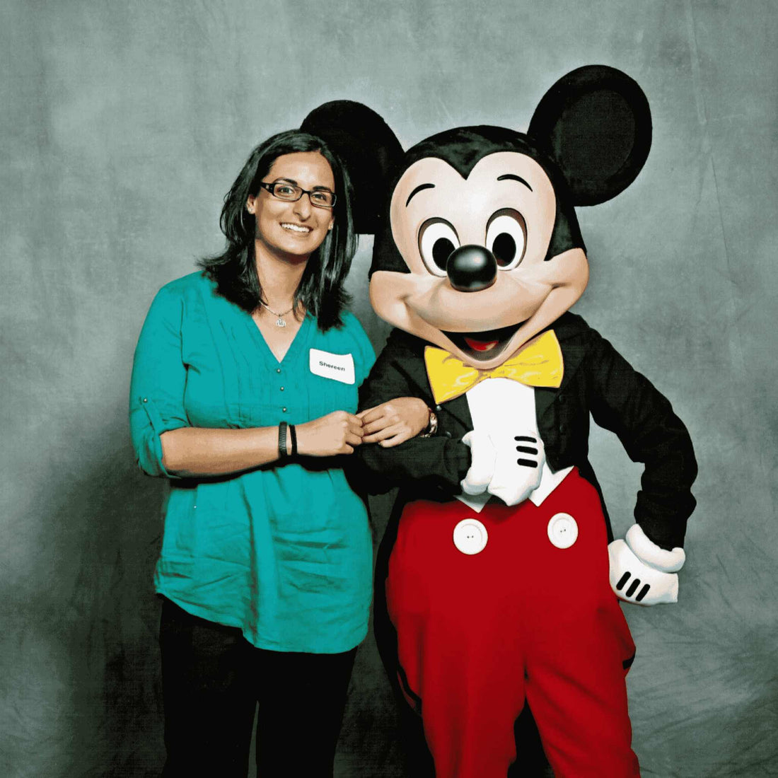 working at disney with mickey mouse