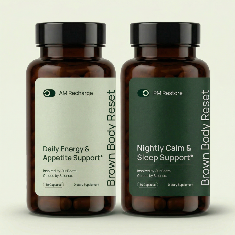 Brown Body Reset AM Recharge and PM Restore